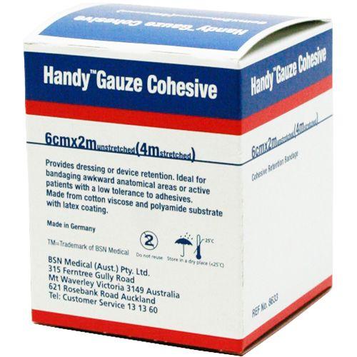 Handy Gauze Cohesive Bandage 6cm x 2m (92557-01) - Each