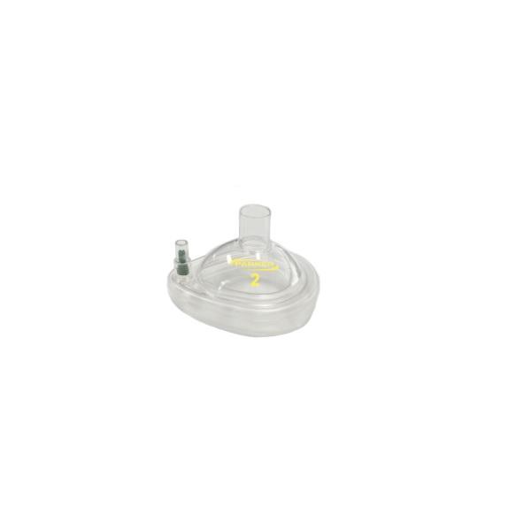 Disposable Air Cushion Mask w/ MRI Safe Valve #2 Yellow Paed 22mm - Carton (30)