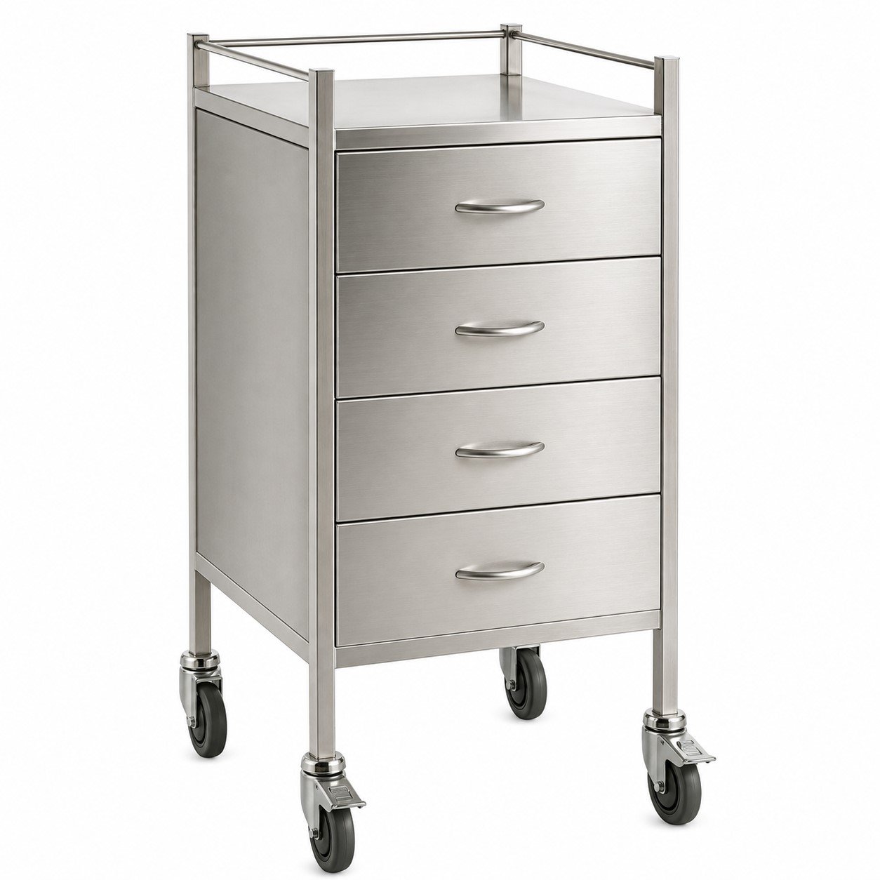 LOGIFORM Instrument Trolley 4 Drawer 500 x 500 x 970mm  S/Steel