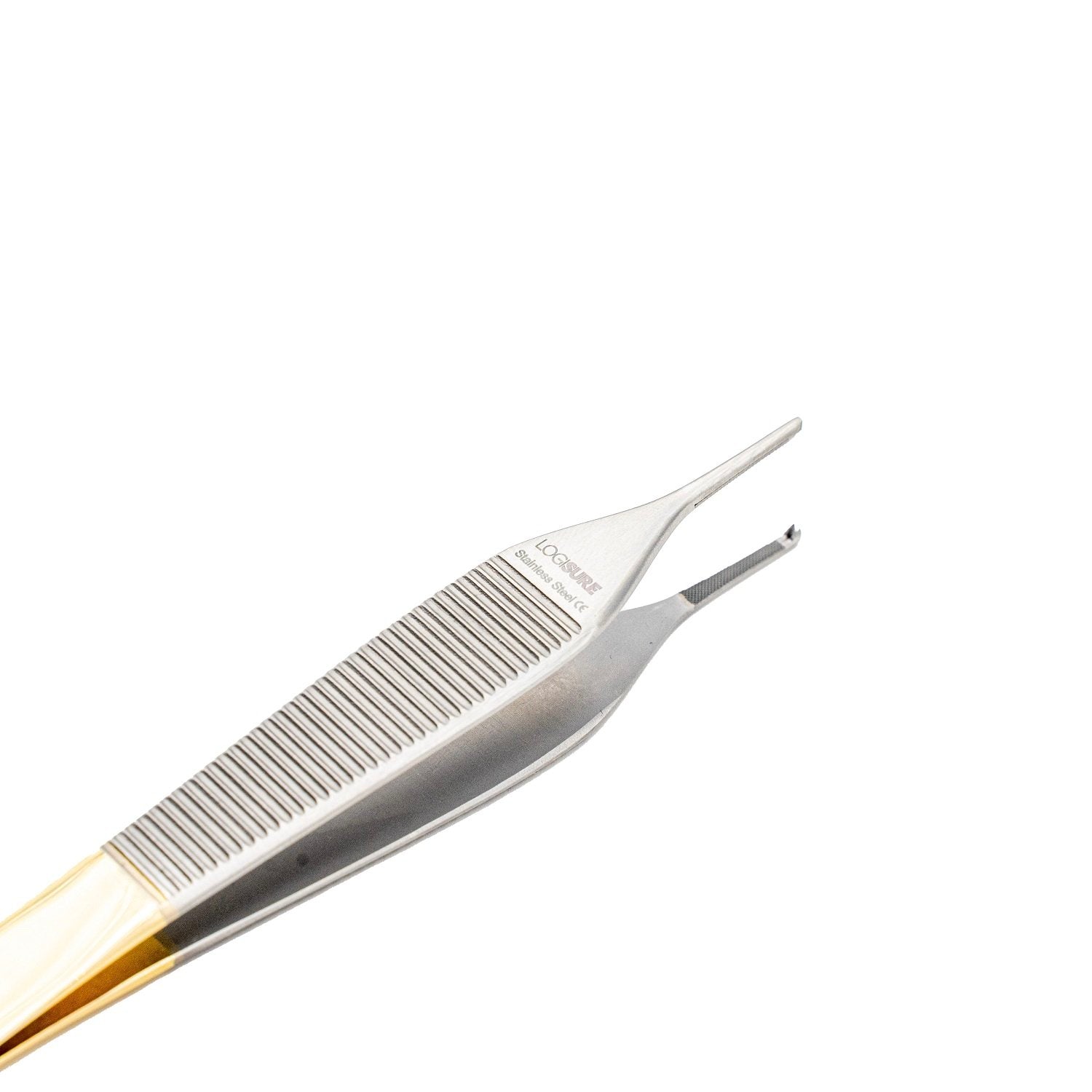 LOGISURE Adson Micro Tissue Forceps Tungsten Carbide 1x2 Teeth 12cm