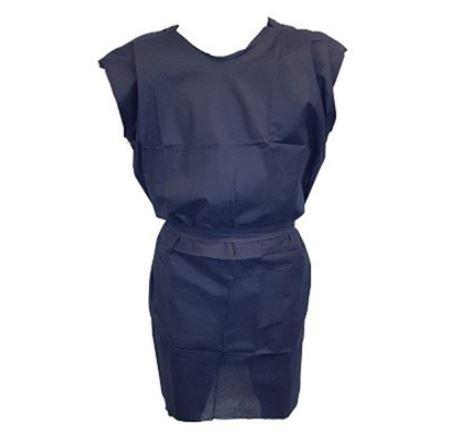 LOGICARE Patient/X-Ray Gown X-Large Navy Blue - Carton (100)