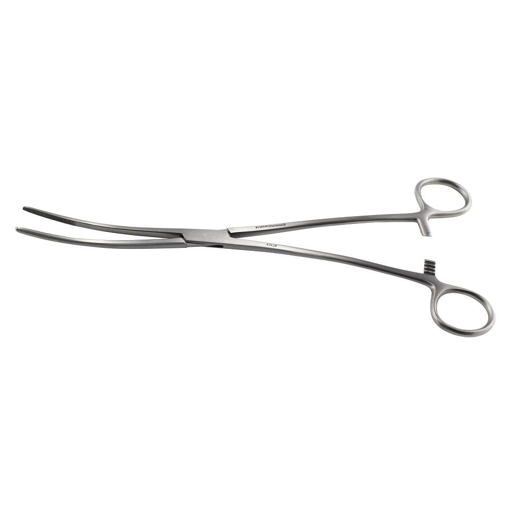 Bozemann Uterine Forceps Dressing Serrated Curved 25cm ARMO