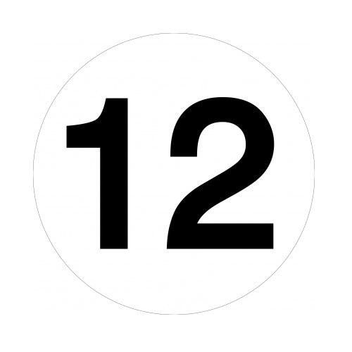 Label X-Ray 12 Circle Black & White Roll (500)