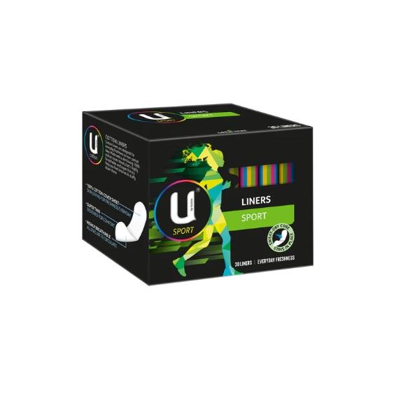 Kotex U Sport Liners (Pack 30) - Carton (8)
