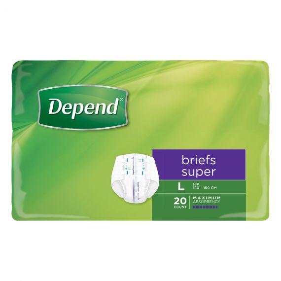 Depends Briefs Super Large - Carton (20x3)