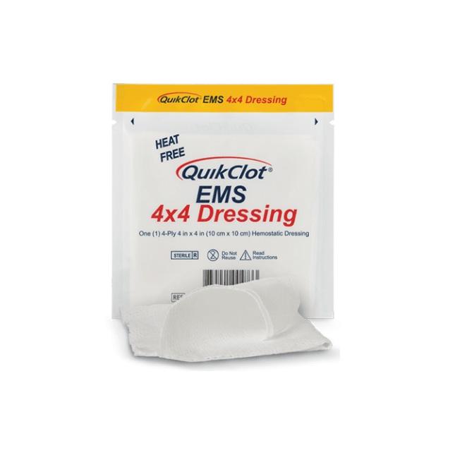 Quikclot Haemostatic EMS Dressing 10cm x 10cm - Each