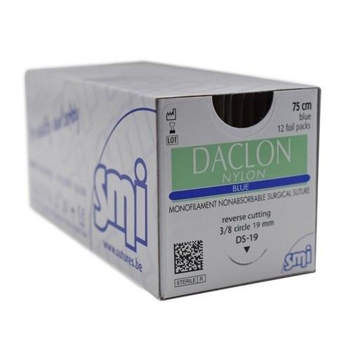 Daclon Suture Nylon 4-0 DS19 Reverse Cutting 3/8 Circle 75cm  - Box (12)