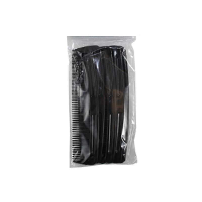 Hair Comb 125mm Black - (5)