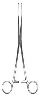Bozemann Uterine Forceps Dressing Serrated Curved 25cm HIPP