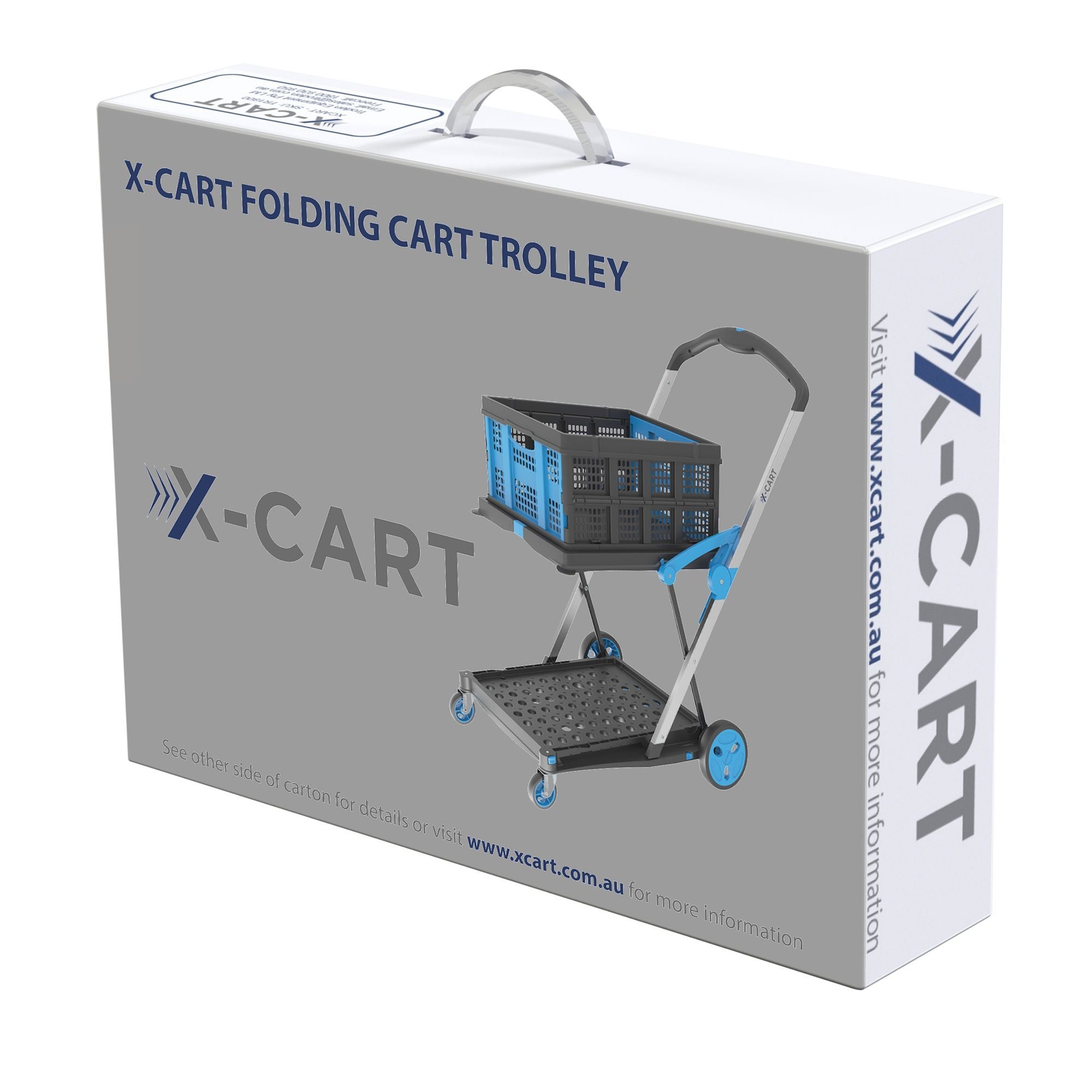 V-Cart Folding Trolley with Folding Basket