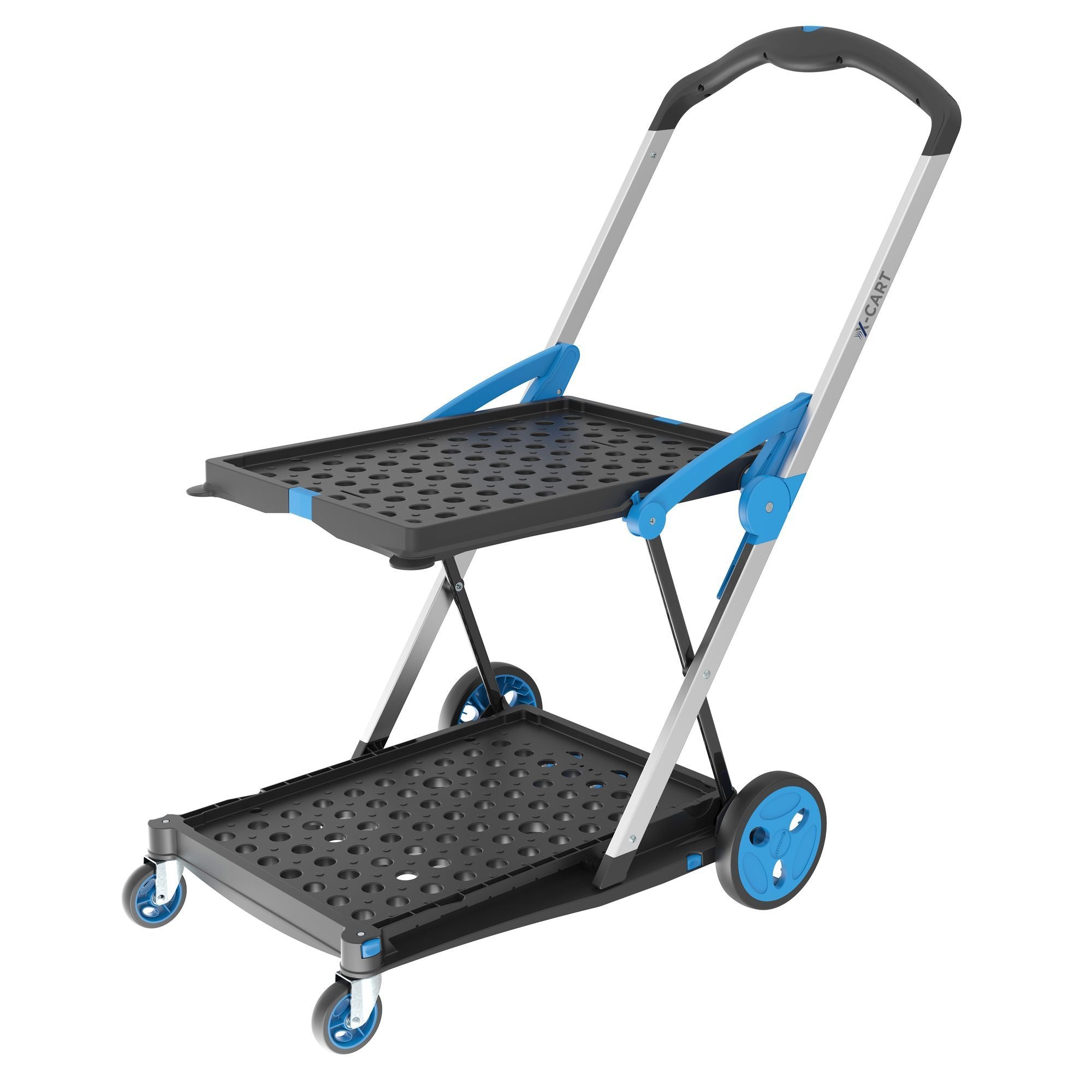 V-Cart Folding Trolley with Folding Basket