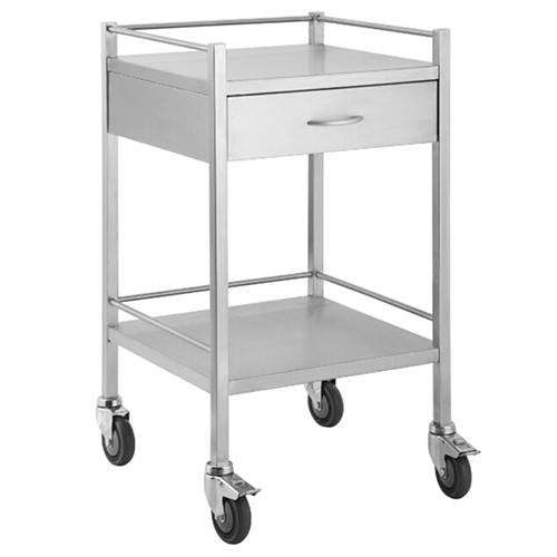 LOGIFORM Stainless Steel Instrument Trolley 1 Drawer W500 x D500 x H900mm