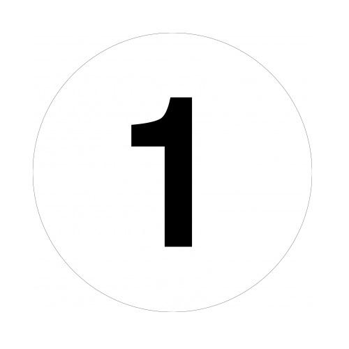 Label X-Ray 1 Circle Black & White Roll (500)