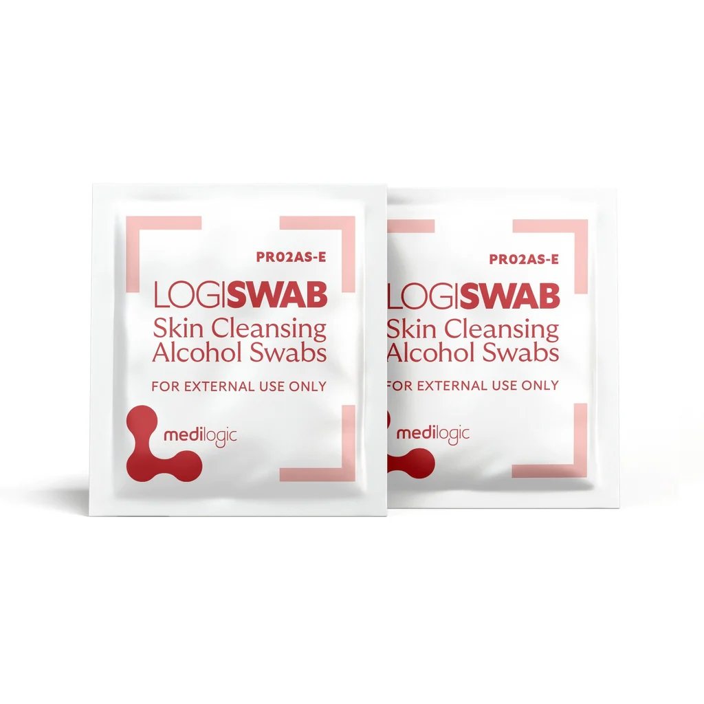 LOGISWAB Skin Cleansing Alcohol Swabs - Carton (100 Boxes)