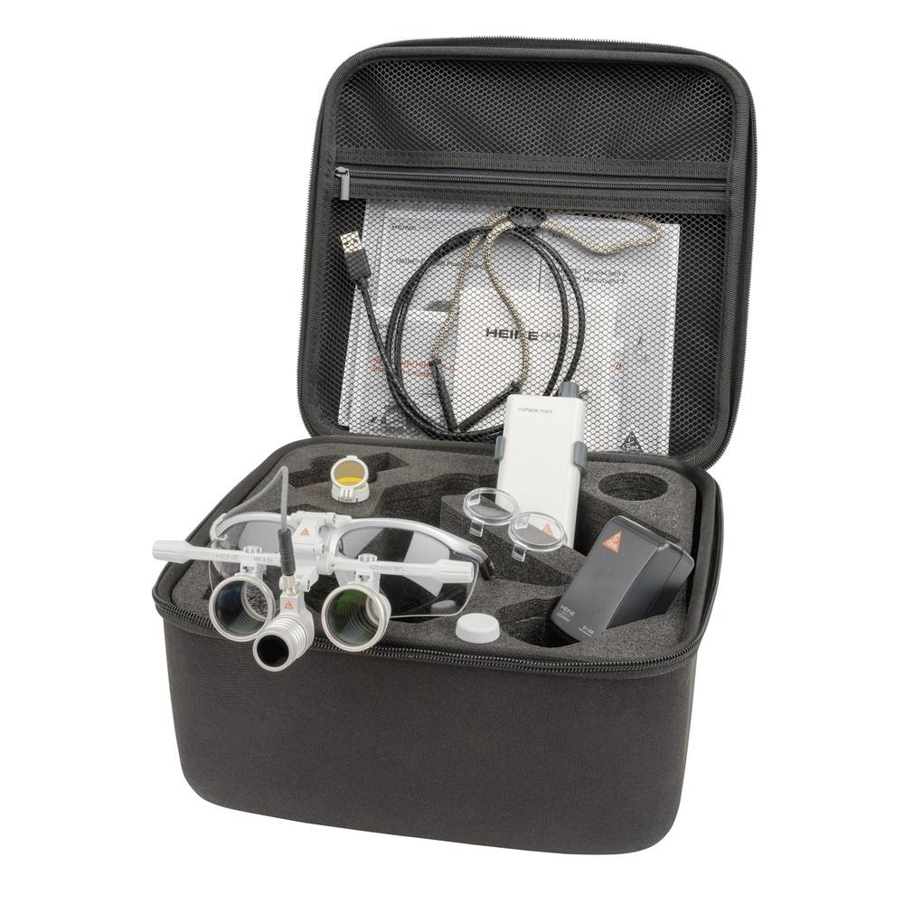 HEINE Loupelight 2 Set HR 3.5x Binocular Loupe 420mm + S-FRAME + mPack mini