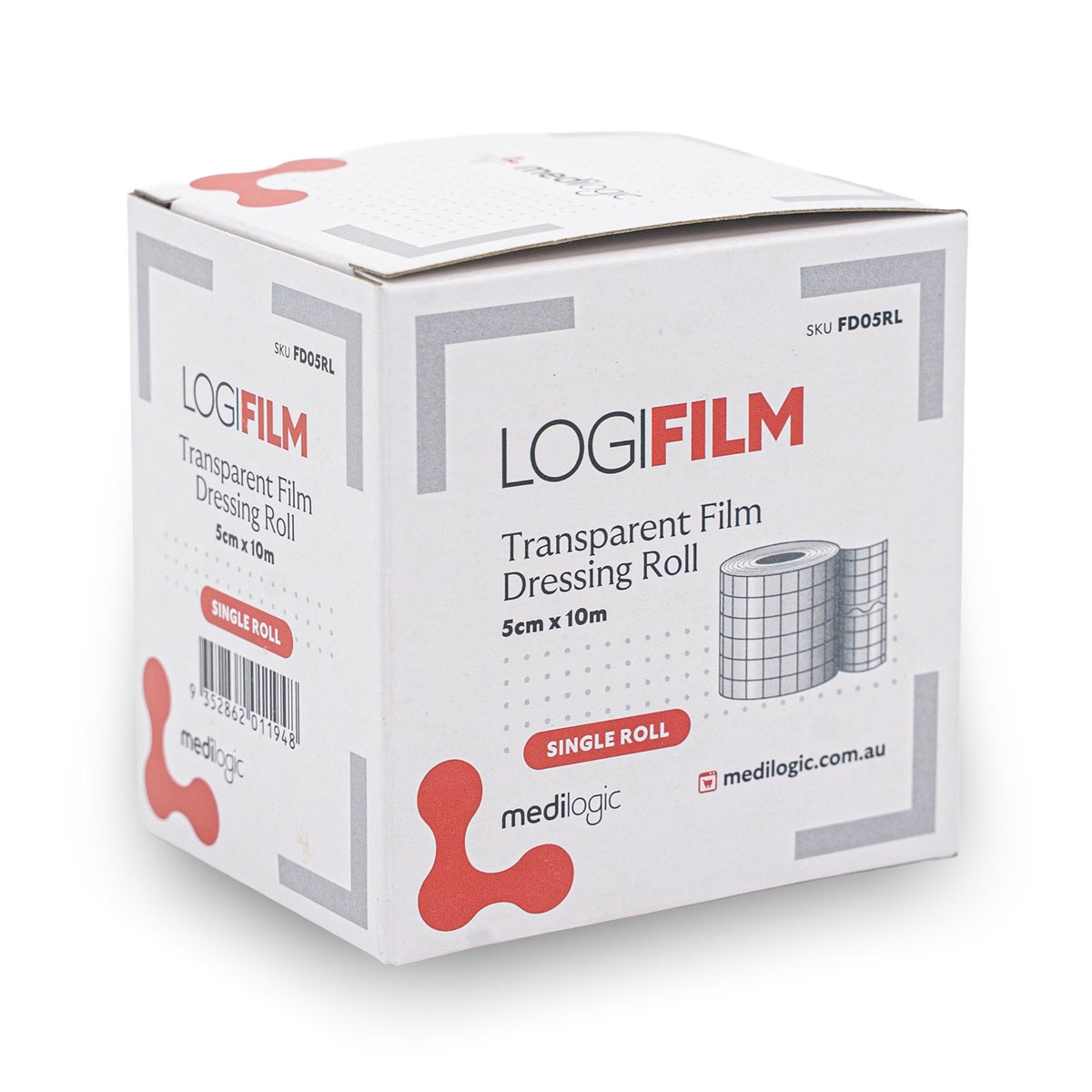 LOGIFILM Transparent Film Dressing Roll 5cm x 10m - Each