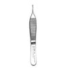 Adson Tissue Forceps w/ suture tying platform 1x2 Teeth 12cm HIPP Hipp