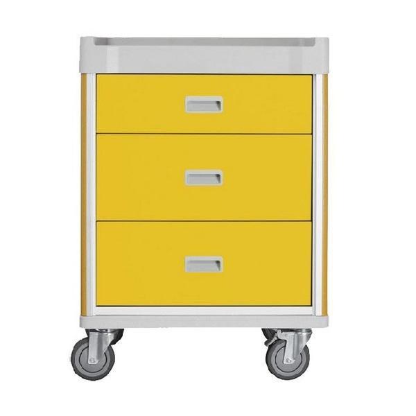 Viva Isolation Cart Yellow - 3 Drawers W690mm x D520mm x H1010mm (GC1050)
