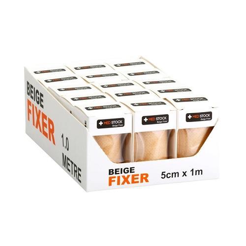 Medstock Fabric Roll Beige Fixer 5cm x 1m (MS051BFX) - Box (15)