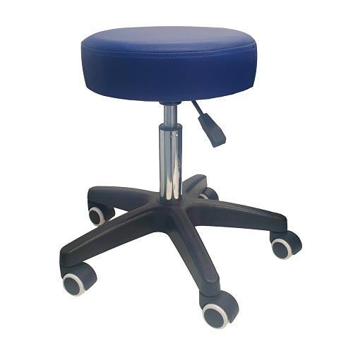 Standard Surgeon Stool Gas Lift Adjustable Navy Blue Cushion Seat